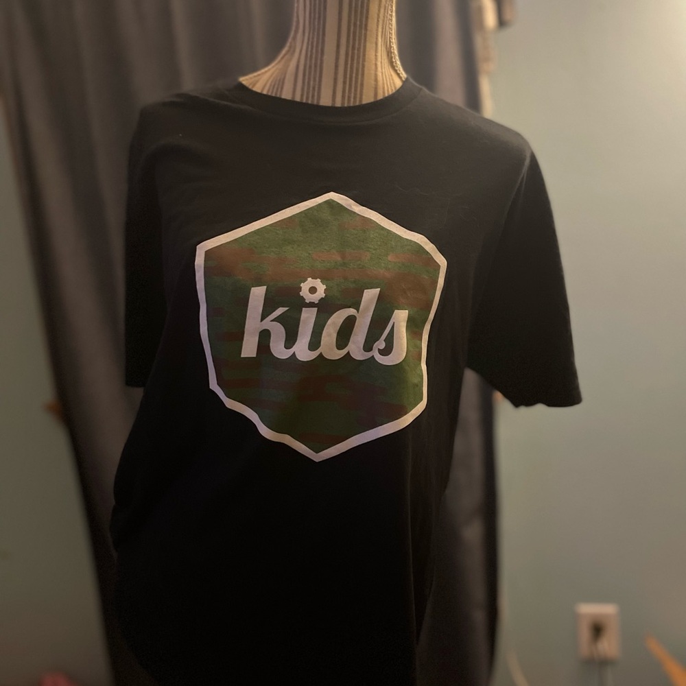 Black Short Sleeve Tee with Graphic Logo